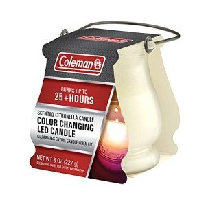 Coleman Color Changing LED Citronella Candle, 8 oz