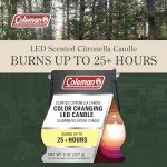 Coleman Color Changing LED Citronella Candle, 8 oz