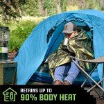 Emergency Mylar Thermal Blanket Pack (4) - Forest Green