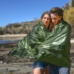 Emergency Mylar Thermal Blanket Pack (4) - Forest Green