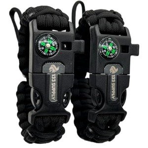 Tactical Paracord Compass Bracelet for Outdoor Adventures
