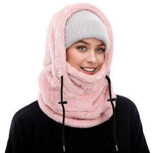 Pink Balaclava Face Mask for Winter Sports