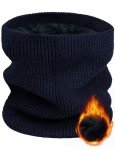 Navy Fleece Neck Warmer Gaiter for Winter