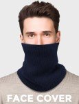 Navy Fleece Neck Warmer Gaiter for Winter