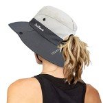 Women's UV-Protective Foldable Sun Hat with Mesh