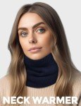 Navy Fleece Neck Warmer Gaiter for Winter
