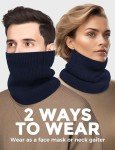 Navy Fleece Neck Warmer Gaiter for Winter