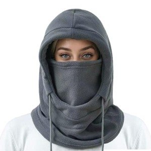 Warm Grey Balaclava Ski Mask for Cold Weather