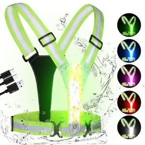 LED Reflective Running Vest for Night Safety