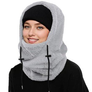 Windproof Grey Balaclava Mask for Cold Weather