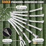 550 lb Paracord Rope - 100ft Heavy-Duty Utility