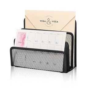 Small Metal Mesh Desk Mail Organizer