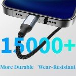 2 FT iPhone Charging Cable, 2 Pack [MFi Certified] USB to Lightning Cable 2ft for Car Fast Charging Braided Short iPhone Cord Compatible with Apple iPhone 14/13/12/11Pro/X/XR/8/7/6s/Plus/SE/iPad