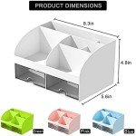 Desk Organizer with 6 Compartments and 2 Drawers