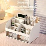 Desk Organizer with 6 Compartments and 2 Drawers
