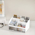 Desk Organizer with 6 Compartments and 2 Drawers