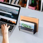 Small Metal Mesh Desk Mail Organizer