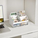 Desk Organizer with 6 Compartments and 2 Drawers
