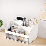 Desk Organizer with 6 Compartments and 2 Drawers