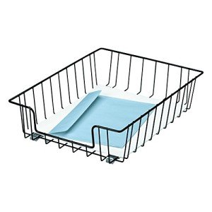 Black Wire Letter Desk Tray Organizer by Fellowes