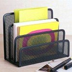 Small Metal Mesh Desk Mail Organizer