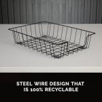 Black Wire Letter Desk Tray Organizer by Fellowes