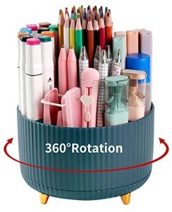 Rotating Desk Pen Holder with 5 Slots