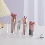 Clear Acrylic Pencil and Brush Holder with 4 Compartments