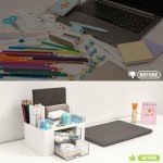 2-Drawer Desk Organizer with 7 Compartments