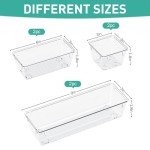 Clear Drawer Organizer Set - 6 Storage Trays