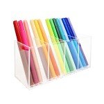 Clear Acrylic Pencil and Brush Holder with 4 Compartments