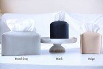 Beige PU Leather Tissue Box Cover Holder