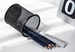 Black Wire Mesh Pen Holder for Desk