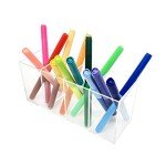 Clear Acrylic Pencil and Brush Holder with 4 Compartments