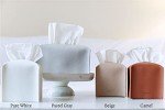Beige PU Leather Tissue Box Cover Holder