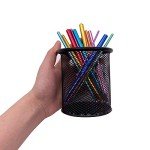 Black Wire Mesh Pen Holder for Desk