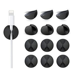 12 Pack Adhesive Cable Clips for Organized Space