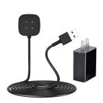 Fast Wall Charger for Fitbit Sense/Sense 2/Versa 3/Versa 4, Replacement USB Charging Cable Cord Compatible with Fitbit Sense 1/2 & Fitbit Versa 3/4 Smartwatch, with Wall Charger Plug Adapter