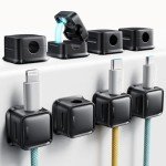 8-Pack Magnetic Cable Clips for Desk Organization