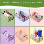 Colorful 6-Pack Mini Plastic Storage Baskets