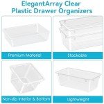 12-Piece Clear Drawer Organizer Set for All用途