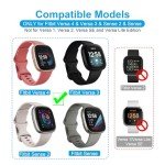Fast Wall Charger for Fitbit Sense/Sense 2/Versa 3/Versa 4, Replacement USB Charging Cable Cord Compatible with Fitbit Sense 1/2 & Fitbit Versa 3/4 Smartwatch, with Wall Charger Plug Adapter