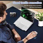 Large Non-Slip Leather Mouse Pad - Dark Blue