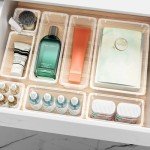 12-Piece Clear Drawer Organizer Set for All用途