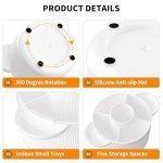 Rotating Desk Pencil Holder with 5 Slots