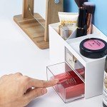 White Desk Organizer with Drawer for Supplies