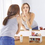 White Desktop Organizer with Drawer and Tray