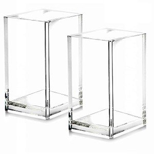 Clear Acrylic Pencil and Brush Holder - 2 Pack