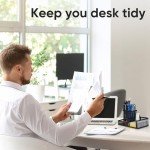 Black Mesh Desk Organizer with Pencil Holder