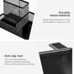 Black Mesh Desk Organizer with Pencil Holder